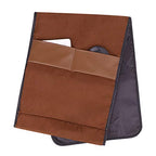 Luxury Leather Sofa Armrest Organizer, Non-slip Couch Sofa Chair Caddy with 5 Pockets for Phone, Book, Magazines, Tablet, Remote Control Holder Recliner Couch Tidy Hanging Storage Bag Arm Chair Tray - color: Brown, Luxury Leather