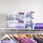 Sterilite 12-Pack ClearView Latch Box, Stackable Clear Organizer Bins with Lids, 6 Qt – Plastic Tote Containers for Closet, Office, Bedroom, Shelving Units and Everyday Home Storage Organization - size: 12 Pack, style: 6 Quart