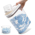 Covzoe Laundry Detergent Dispenser, 3.5L/118 Oz Liquid Laundry Soap Powder Container with Lid, Storage Cereal Organizers, Fabric Softener Dispenser Scent Booster Beads Holder for Laundry Room