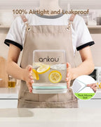 Ankou Food Storage Container Sets, 2.8 Qt + 4.2 Qt *2 Airtight Canisters with Lids and 130ml Scoop, BPA-Free Plastic Pantry Containers for Flour, Sugar, Rice - color: 4L*2+2.65L