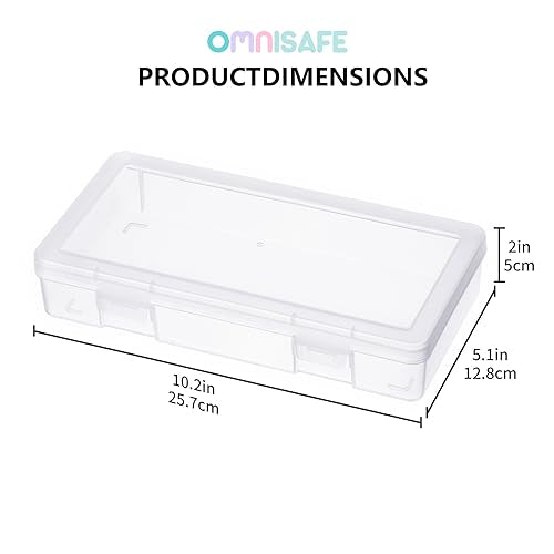9 Pack Medium Plastic Hobby Art Craft Organizer,Clear Plastic Storage Containers with Latching Lid, for Pencil Box, Lego, Crayon - size: Medium - 9 Pack