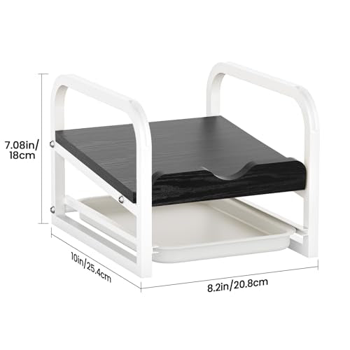 Laundry Detergent Holder Liquid Laundry Detergent Riser and Stand, Liquid Detergent Holder with Drip Tray for Laundry Room Organization (Tilted-Black Wood) - style: Tilted-Black Wood