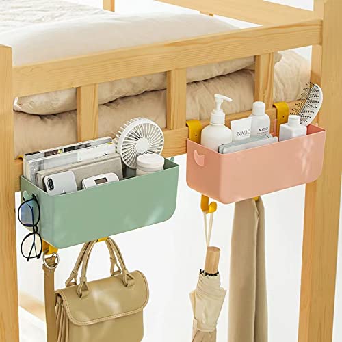 Bunk Bed Shelf, Kids Bunk Bed Caddy | Bedside Caddy for Dorm Bed Loft Bed Rail | Top Bunk Accessories (Yellow) - color: Yellow