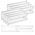 Vtopmart 8 Pack 4" Regular Upgrade Drawer Dividers for Clothes, 12.8"-22.3" Expandable Dresser Drawer Organizer, Clear Plastic Separators for Dresser, Baby Clothing, Underwear, Cosmetic, Toiletries - size: Regular-4"