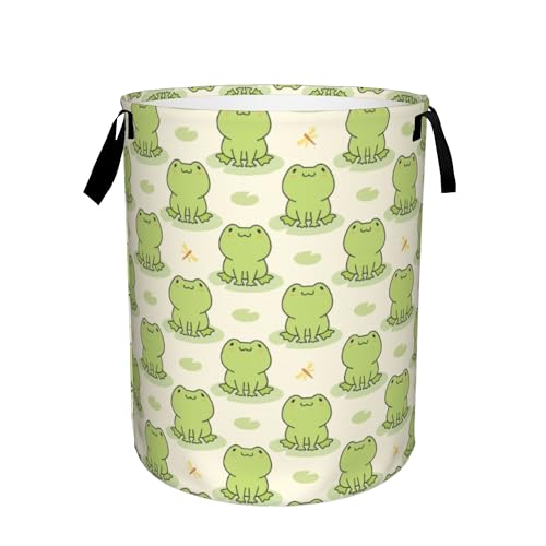 Laundry Basket, Dirty Clothes Basket, Foldable Waterproof Oxford Cloth Storage Basket for Bedroom, Bathroom, Clothes,Large Storage Basket Home Decoration(Cute Frog) - color: Cute Frog