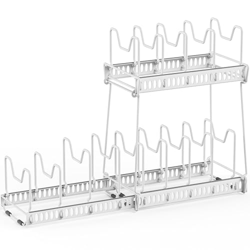3-Pack Pots and Pans Organizer for Under Cabinet, Bright White - color: Bright White