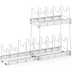 3-Pack Pots and Pans Organizer for Under Cabinet, Bright White - color: Bright White