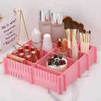 acDesign 40Pcs Grid Drawer Dividers, Adjustable Drawer Organizer for Socks, Underwear, Lingerie, Makeup, Bedroom Office Kitchen Storage (Pink) - color: Pink