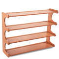 Shoe Rack,Small 4 Tier Shoe Organizer Storage Shelf,Bamboo Narrow Shoe Closet,Small Space Shoe Rack,for Entryway Closet 26.77×7.48×19.3inch - size: 4 Tier-26.77" Wide