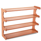 Shoe Rack,Small 4 Tier Shoe Organizer Storage Shelf,Bamboo Narrow Shoe Closet,Small Space Shoe Rack,for Entryway Closet 26.77×7.48×19.3inch - size: 4 Tier-26.77" Wide