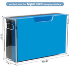 DINGHUO Legal Size File Organizer, Acrylic Protable Hanging File Organizer with Handles, Clear Storage File Folder Holder Filing Box Crate for Desk, School, Office Supplies - 1 Pack - size: Legal