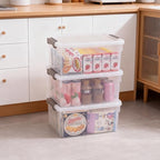 Citylife 17 QT Plastic Storage Bins with Lids Latching Stackable Storage Containers for Organizing Large Clear Storage Box for Garage, Craft, Toys, Closet, Home, 1 Packs - size: 1 Pack-17QT-N