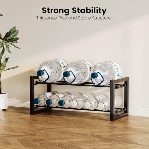 Homeiju Expandable Shoe Rack, 2 Tier Metal Shoe Shelf, Adjustable Shoe Stand for Sneakers, Boots, Heels, Heavy-Duty Steel Standing Shoe Organizer for Entryway, Closet, Bedroom, Black - color: Black, size: 2-Tier