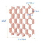 Poeland Drawer Divider Organizer Adjustable DIY Grid Honeycomb Drawer Divider for Underwear Belt Scarf Socks Pink 2 Pack - color: Pink(2pack)