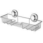 iPEGTOP L-4 Strong Suction Cup Shower Caddy Bath Shelf Storage, Combo Organizer Basket for Shampoo, Soap, Conditioner, Razor Bathroom Accessories - Rustproof Stainless Steel, Chrome