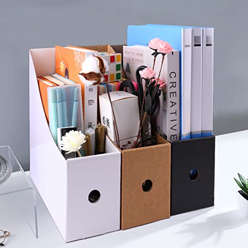 Limitliho Magazine Holde ( White, 6 Pack), Magazine File Holder for Home, Office, Desk, 10.6'' H×10.2'' L ×3.5''W Magazine Storage Box - color: White, size: 6 Pack