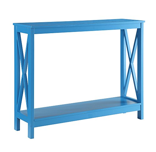 Convenience Concepts Oxford Console Table 39.5" - Sofa Table with Storage Shelf, Transitional Entryway Hall Table for Living Room and Bedroom, Display Foyer Table, Teal Blue - color: Blue