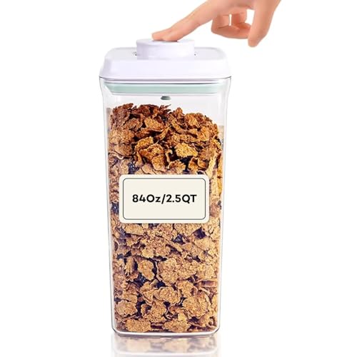 Bop Top Airtight Food Storage Containers with Lid 10.5 Cups / 84 oz | Kitchen Canister Sets | Air Tight Pantry Container | Pop Top Dry Food Storage Containers for Snacks, Sugar, Flour, Baking, Pasta - color: 84 oz