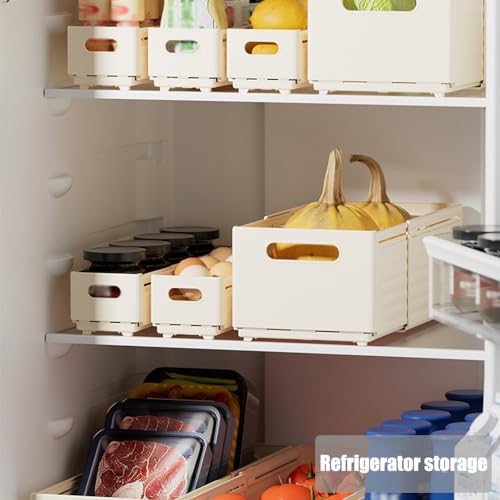 Foldable Storage Bins, 2 Pack Plastic Expandable Boxes for Organizing, Adjustable from 11-18.8" Drawer Organizers Separators Dividers for Bedroom Kitchen Utensils Tools Closet, Small - color: Small
