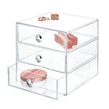 iDesign 3-Drawer Stackable Makeup Organizer - Clear Plastic Drawers for Bathroom, Vanity, or Desk - color: Clear, style: Pack of 1