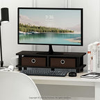Furinno Turn-N-Tube Monitor Stand, Espresso/Black - color: Espresso/Black, size: With Bins