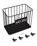 Iron Laundry Hamper with Wheels | Durable Metal Clothes Basket | Easy Mobility | 19.69 x 11.81 x 23.62 Inches | Pack of 2