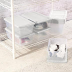 Sterilite 36-Pack 6 Quart Storage Box, Stackable Clear Plastic Bins with Snap-On Lids - Heavy-Duty Organizing Containers for Closet, Bathroom, and Office - size: 6 Quart, style: 36