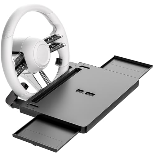 Portable Large Steering Wheel Tray Table for Car - Adjustable Laptop Holder Desk & Food Trays, Car Tray that Fits Over Steering Wheel Cover, Eating Food & Working, Driver Office Accessories - style: Car Laptop Desk