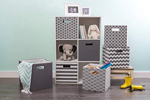 DII Poly-Cube Storage Collection Hard Sided, Collapsible Solid, Small, Gray - color: Gray, size: Small Square, 11x11x11"