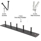 Rustic Wall Hooks for Hanging Accessories, Towel, Leash, Jewelry Hanger - Farmhouse-Style Homes - Vintage Iron Keys and Towels Rack - 10 x 1.2 x 1.2 Inch