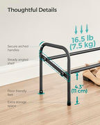 SONGMICS Expandable Shoe Rack, 1 Tier Shoe Rack Shelf, Adjustable Shoe Organizer Storage for 10 Pairs of Shoes, Metal Free Standing Shoe Racks for Closet, Front Door Entryway, Easy Assembly, Ink Black - size: 1 Tier (9.8"H)