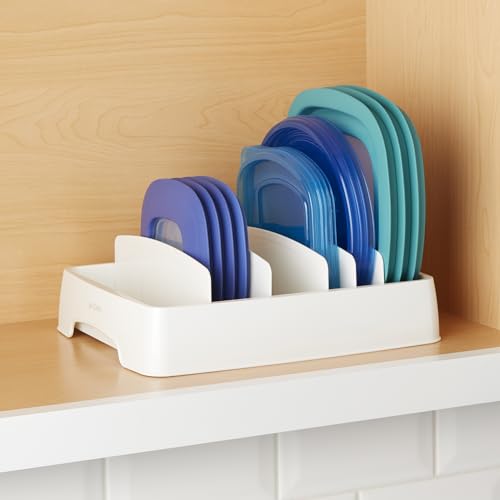 YouCopia StoraLid Adjustable Food Container Lid Organizer for Kitchen Cabinet Storage, Small, 2-Pack - size: Small 2-Pack Classic