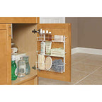 ClosetMaid Adjustable 3 Shelf Spice Rack Organizer Kitchen Pantry Storage for Cabinet Door or Wall Mount with Metal Shelves, White (2 Pack)