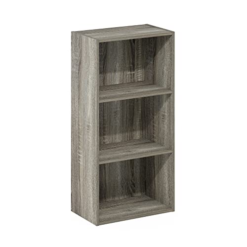 Furinno Luder 3-Tier Open Shelf Bookcase, French Oak - color: French Oak, size: 3-Tier, 9.3 x 16 x 31.4