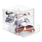 iDesign 3-Drawer Stackable Makeup Organizer - Clear Plastic Drawers for Bathroom, Vanity, or Desk - color: Clear, style: Pack of 1