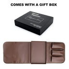 Non-Slip Couch Cup Holder Detachable Couch Tray PU Leather Armrest Cup Holder Couch Arm Table for Recliner w/ 1 Large Pocket, 3 Small Pockets for TV Remotes, Phone, Eyeglasses/Couch Console (Brown) - color: Dark Brown