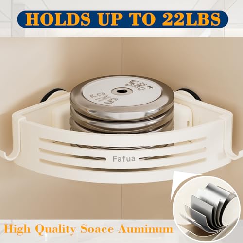 Corner Shower Caddy Suction Cup, No-Drilling Hanging Shower Shelves with Hooks, Waterproof & Rustproof Removable Shower Organizer for Bathroom Storage - color: Suction Up Beige Corners -1pack