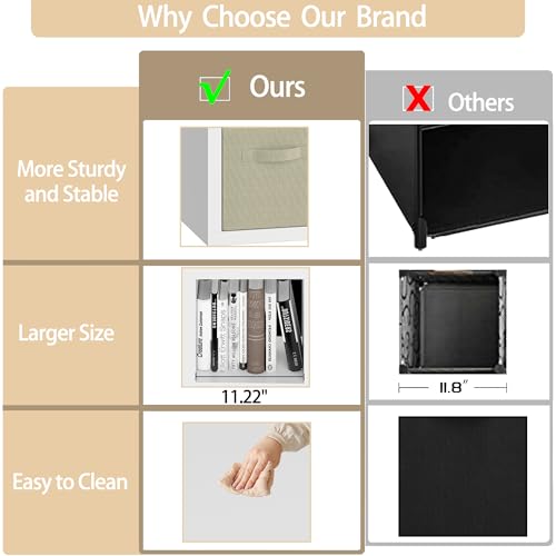 4 Cube Organizer, Cube Storage Organizer with Fabric Bin, Cube Storage Shelf for Bedroom, Living Room, Office, Modular Bookshelf Organizer for Books, Closet, White - color: White, size: 4 cube