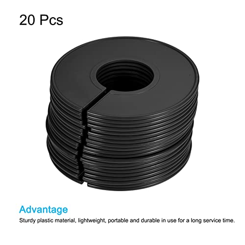 PATIKIL Clothes Dividers 20 Pack Blank Clothing Rack Size Sorting Reusable Wardrobe Round Hanger Separator, Black - color: Black