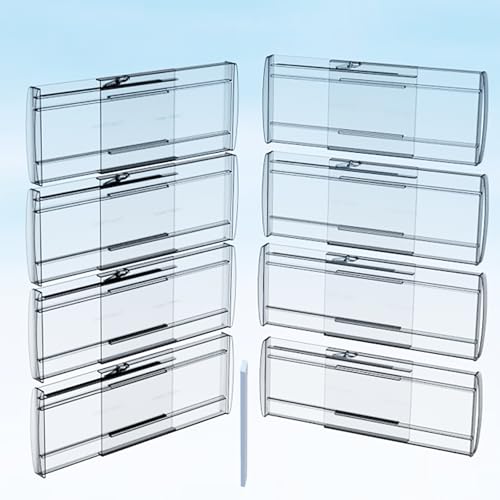8 Pack Adjustable Drawer Dividers for Clothes,6" High Expandable From 12-20" Clear Drawer Organizers, PC Plastic Separators for Dresser/Bedroom/Bathroom/Kitchen/Office Storage - size: 8 PCS-6IN-T1-Clear