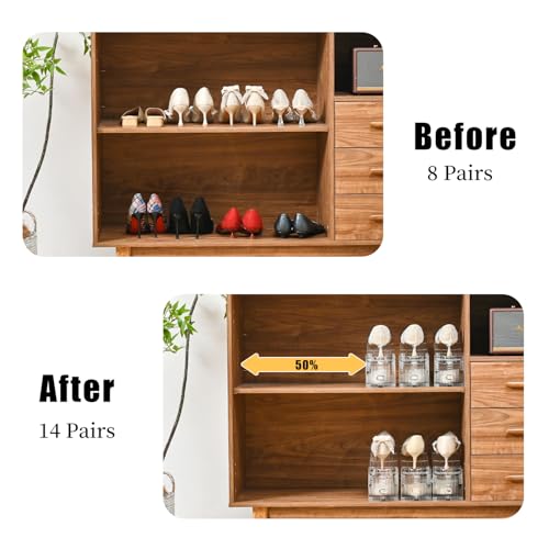 Shoe Slots Organizer，15Pack Shoe Stackers for a Pair of Shoes,Adjustable Shoe Rack with Three Levels，Shoe Storage Shoe Space Saver - size: 15pack