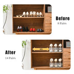 Shoe Slots Organizer，15Pack Shoe Stackers for a Pair of Shoes,Adjustable Shoe Rack with Three Levels，Shoe Storage Shoe Space Saver - size: 15pack