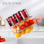 12 Pack Refrigerator Organizer Bins, 3 Sizes Stackable Clear Pantry Storage with Handles for Fridge, Freezer, Shelves, Drawer, Snack Organizer for Home & Kitchen - size: 12 Pack