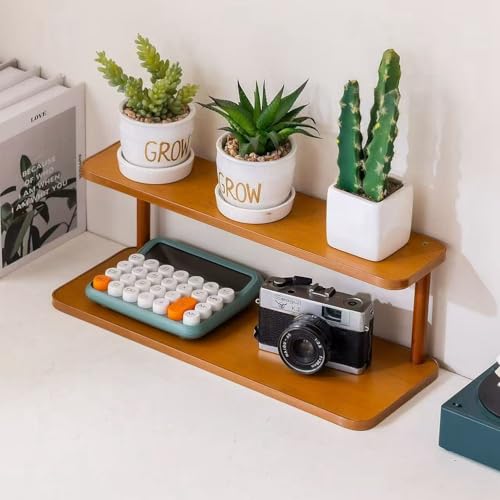 Wood 2-Tier Wooden Spice Rack for Cabinet ，cup shelf organizer kitchen，Kitchen Counter Shelf for Tea Coffee Bar Accessories,Matcha Stand, Cup Display, Condiment Storage Rack