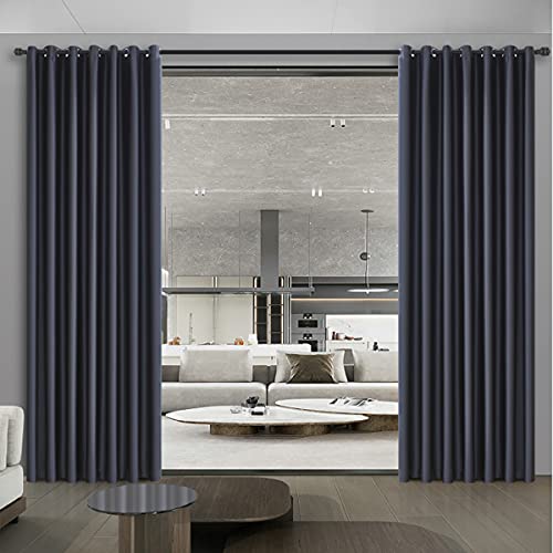 Privacy & Comfort Blackout Divider Curtain - Create Your Perfect Zones in Minutes! Noise Reducing Thermal Room Partition for Shared Rooms, Studios, Lofts, 8.5ft W x 8ft L, Dark Grey, 1 Panel - color: Dark Grey, size: 102"W x 96"L (Pack of 1)