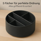 Remote Control Holder 360° Spinning Controller Holder TV Remote Caddy End Table Organizer Storage Bedside Nightstand Couch Caddy of Couch for Call Phone PU Leather Side Table Organizer