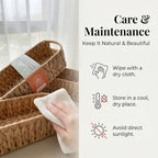 Toilet Paper Storage 2-Pack, Water Hyacinth Wicker Over the Tank Toilet Paper Holder & Narrow Bathroom Basket for Tissue Rolls, Countertops and Water Tank Covers