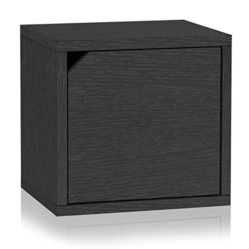 Way Basics Closet Organizer and Storage - Modular Connect Door Cube (Tool-free Assembly), Black - color: Black