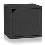 Way Basics Closet Organizer and Storage - Modular Connect Door Cube (Tool-free Assembly), Black - color: Black