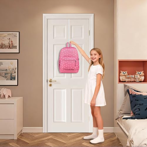 Mars-Rock Over the Door Metal Hooks with Plastic Coating 14.2" Fit 0.5" to 1 3/8" Door 4 Pcs Heavy Duty Single Towel Robe Rack Wreath Bathroom Shower Hanger Shoe Organizer Ironing Board Long White - color: M: WT 14.2" fit 0.5" to 1 3/8" door 4pcs